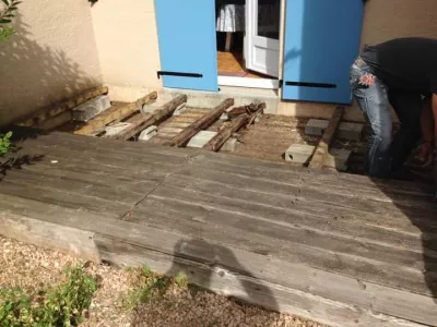 le château d’Olonne renovation terrasse avant