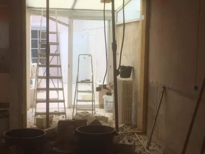 chantier sables d’Olonne ouverture mur pour agrandissement 